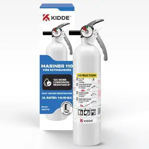 Mariner 110 Fire Extinguisher for Boats, 1-A:10-B:C, MAR110, 1 Pack | Coast Guard Approved Watercraft Extinguisher for Small Common Marine Fires, 2.5 lb. Dry Chemical Mariner 110 Fire Extinguisher for Boats, 1-A:10-B:C, MAR110, 1 Pack | Coast Guard Approved Watercraft Extinguisher for Small Common Marine Fires, 2.5 lb. Dry Chemical