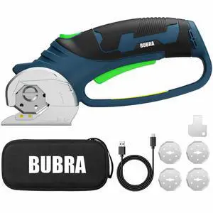 Cordless Electric Scissors for Cardboard Cutter with 4 SK5 Blades | 4V Electric Box Cutter, 1/3 Cutting Capacity, 2000mAh Battery, Power Cutter for Fabric Carpet Leather - Blue Cordless Electric Scissors for Cardboard Cutter with 4 SK5 Blades | 4V Electric Box Cutter, 1/3 Cutting Capacity, 2000mAh Battery, Power Cutter for Fabric Carpet Leather - Blue