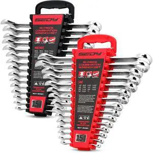 30-Piece Combination Wrench Set - Open End Wrench Set with Organizer Professional 12 Point Wrench Kit Tool for Mechanic Garages Workshops 1/4'' to 1'' & 8-22mm 30-Piece Combination Wrench Set - Open End Wrench Set with Organizer Professional 12 Point Wrench Kit Tool for Mechanic Garages Workshops 1/4'' to 1'' & 8-22mm