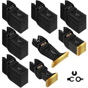 116pcs Titanium Oscillating Tool Blades, Universal Multitool Blades | 4 Types Titanium Saw Blades for Wood, Metal, Drywall, Pipes Fits Dewalt, Bosch, Milwaukee & 98% Oscillating Tools 116pcs Titanium Oscillating Tool Blades, Universal Multitool Blades | 4 Types Titanium Saw Blades for Wood, Metal, Drywall, Pipes Fits Dewalt, Bosch, Milwaukee & 98% Oscillating Tools