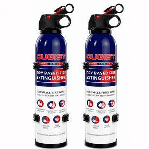 ABC Fire Extinguisher for Home & Vehicle - Portable Dry Chemical Fire Extinguisher | Grease & Electrical Fire Extinguisher for Kitchen, Car, Easy for All Ages to Use (2-Pack, 1.32lb Each) ABC Fire Extinguisher for Home & Vehicle - Portable Dry Chemical Fire Extinguisher | Grease & Electrical Fire Extinguisher for Kitchen, Car, Easy for All Ages to Use (2-Pack, 1.32lb Each)