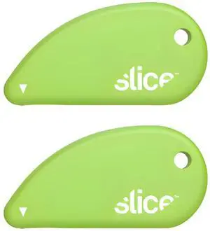 Micro Safety Cutter | Safe Ceramic Box Cutter Lasting 11x Longer than Metal | Keychain Box Opener | 2 Pack | Green Micro Safety Cutter | Safe Ceramic Box Cutter Lasting 11x Longer than Metal | Keychain Box Opener | 2 Pack | Green