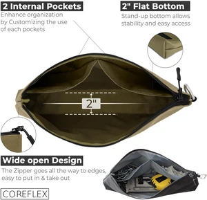 Premium Tool Pouch Zipper Bag, Small Tool Bag, Multipurpose Storage pouch, Heavy duty Flat Bottom Tool bag with YKK Zipper (3 pack Large 12inch) Premium Tool Pouch Zipper Bag, Small Tool Bag, Multipurpose Storage pouch, Heavy duty Flat Bottom Tool bag with YKK Zipper (3 pack Large 12inch)