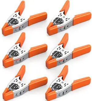 6-Piece 6" inch Spring Clamp, Heavy Duty Spring Metal Spring Clamps, 2.5"-inch Jaw opening (6-Piece) 6-Piece 6" inch Spring Clamp, Heavy Duty Spring Metal Spring Clamps, 2.5"-inch Jaw opening (6-Piece)