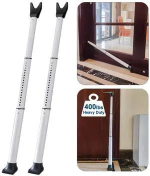 2 Pack Door Security Bar, Heavy Duty Patio Door Lock,White | Locking Security Bar for Door, Adjustable Home Security Barricade for Apartment, Hotel Room and Screen Door 2 Pack Door Security Bar, Heavy Duty Patio Door Lock,White | Locking Security Bar for Door, Adjustable Home Security Barricade for Apartment, Hotel Room and Screen Door