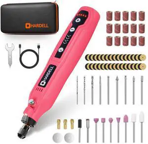Mini Cordless Rotary Tool, 5-Speed 3.7V Rechargeable Rotary Tool Kit with 69 Accessories, USB Charging Multi-Purpose DIY Tool for Sanding, Polishing, Drilling, Engraving(Pink 69pcs) Mini Cordless Rotary Tool, 5-Speed 3.7V Rechargeable Rotary Tool Kit with 69 Accessories, USB Charging Multi-Purpose DIY Tool for Sanding, Polishing, Drilling, Engraving(Pink 69pcs)