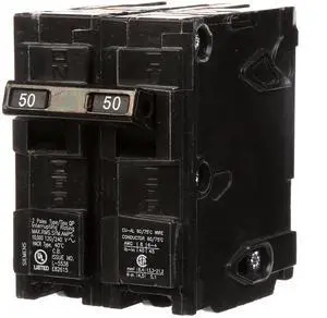 Q250 50-Amp Double Pole Type QP Circuit Breaker Q250 50-Amp Double Pole Type QP Circuit Breaker