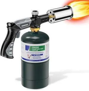 Powerful Grill & Cooking Propane Torch L8010, Black & Grey | Sous Vide, Campfire Starter, Adjustable Weed Torch Burner for Searing Steak, BBQ & DIY, Propane Tank Not Included Powerful Grill & Cooking Propane Torch L8010, Black & Grey | Sous Vide, Campfire Starter, Adjustable Weed Torch Burner for Searing Steak, BBQ & DIY, Propane Tank Not Included