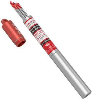 TIG Welding Tungsten Electrode Red Tip | 10-pk 3/32" x 7" Red WT20/EWTh-2 TIG Welding Tungsten Electrode Red Tip | 10-pk 3/32" x 7" Red WT20/EWTh-2