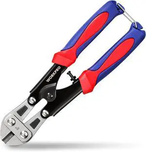 Mini Bolt Cutter 8-inch, Spring Loaded Small Heavy Duty Wire Cable Cutter, Snips Clippers with Soft Anti-Slip Handle Mini Bolt Cutter 8-inch, Spring Loaded Small Heavy Duty Wire Cable Cutter, Snips Clippers with Soft Anti-Slip Handle