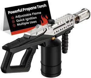 24" CSA Propane Torch Gun 2372°F Adjustable Flame Campfire | Powerful Flamethrower Blow Torch, Instant Piezo Ignition, Ergonomic Grip; Weed Burner, Melts Ice; for Camping, Welding, DIY 24" CSA Propane Torch Gun 2372°F Adjustable Flame Campfire | Powerful Flamethrower Blow Torch, Instant Piezo Ignition, Ergonomic Grip; Weed Burner, Melts Ice; for Camping, Welding, DIY