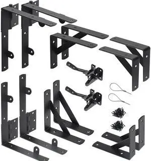 2 Sets Anti Sag Gate Kit Heavy Duty No Sag Kit Gate Corner Brace Bracket for Wooden Fence Gate with Self-Locking Gate Latch 2 Sets Anti Sag Gate Kit Heavy Duty No Sag Kit Gate Corner Brace Bracket for Wooden Fence Gate with Self-Locking Gate Latch