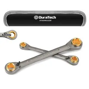 4-in-1 Anti-Slip Reversible Ratcheting Box Wrench Set, SAE | Double Box End, 2-Piece, 5/16", 3/8", 7/16", 1/2" & 9/16", 5/8", 11/16", 3/4", CR-V Steel, Nickel Plated, Rolling Pouch 4-in-1 Anti-Slip Reversible Ratcheting Box Wrench Set, SAE | Double Box End, 2-Piece, 5/16", 3/8", 7/16", 1/2" & 9/16", 5/8", 11/16", 3/4", CR-V Steel, Nickel Plated, Rolling Pouch