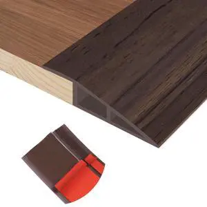 Floor Transition Strip Self Adhesive Vinyl Door Threshold Strip | Rubber Transition Strips for Doorways Reducer for Laminate Floor Carpet Tile, Deep Brown Wood Grain, 1/5" to 2/5", 3.3Ft Floor Transition Strip Self Adhesive Vinyl Door Threshold Strip | Rubber Transition Strips for Doorways Reducer for Laminate Floor Carpet Tile, Deep Brown Wood Grain, 1/5" to 2/5", 3.3Ft