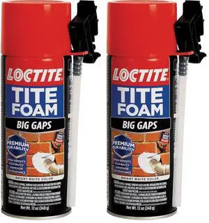 Tite Foam Big Gaps Spray Foam Sealant, Polyurethane Expanding Insulation - 12 fl oz Can, Pack of 2 Tite Foam Big Gaps Spray Foam Sealant, Polyurethane Expanding Insulation - 12 fl oz Can, Pack of 2