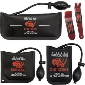 The Original Commercial Grade Air Wedge Bag Pump Professional Leveling Kit & Alignment Tool Inflatable Shim Bag 3 Piece (Small, Medium, Large). 3 sizes for all of your individual needs The Original Commercial Grade Air Wedge Bag Pump Professional Leveling Kit & Alignment Tool Inflatable Shim Bag 3 Piece (Small, Medium, Large). 3 sizes for all of your individual needs