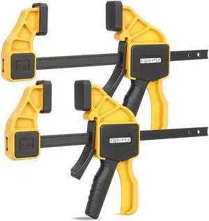 12 inch Bar Clamps for Woodworking 2 Pack Quick Grip Clamps Set with 150 lbs Force Wood Clamps for Gluing, Carpentry, DIY, and Metalworking (12 inch Size, 2 Pack) 12 inch Bar Clamps for Woodworking 2 Pack Quick Grip Clamps Set with 150 lbs Force Wood Clamps for Gluing, Carpentry, DIY, and Metalworking (12 inch Size, 2 Pack)