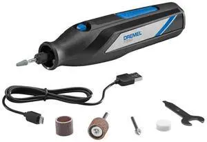 7350 4V Cordless Rotary Tool Kit with 5 Accessories and USB-C Rechargeable Battery - Single Speed for Carving, Engraving, Sanding and Cleaning 7350 4V Cordless Rotary Tool Kit with 5 Accessories and USB-C Rechargeable Battery - Single Speed for Carving, Engraving, Sanding and Cleaning