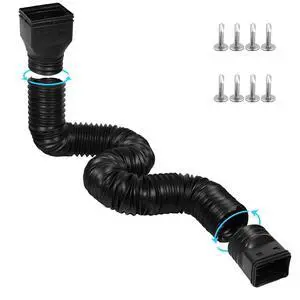 11.5ft Long Gutter Downspout Extensions Flexible, 4" Diameter Drain Downspout Extender, Down Spout Drain Extender for Rainwater Drainage, Extendable from 2.6ft to 11.5ft(Black) 11.5ft Long Gutter Downspout Extensions Flexible, 4" Diameter Drain Downspout Extender, Down Spout Drain Extender for Rainwater Drainage, Extendable from 2.6ft to 11.5ft(Black)