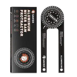 Miter Saw Protractor 7-Inch Aluminum Protractor Angle Finder Black | Featuring Precision Laser,Inside & Outside Miter Angle Finder for Carpenters, Plumbers and All Building Trades Miter Saw Protractor 7-Inch Aluminum Protractor Angle Finder Black | Featuring Precision Laser,Inside & Outside Miter Angle Finder for Carpenters, Plumbers and All Building Trades