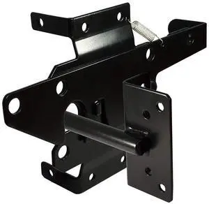 Self-Locking Gate Latch Heavy-Duty for Wood Gate, Steel Black, 1pcs | Post Mount Automatic, gate locks for outdoor fence| Pool | Garden, Gravity Door Latch with Fasteners Hardware, Padlockable Self-Locking Gate Latch Heavy-Duty for Wood Gate, Steel Black, 1pcs | Post Mount Automatic, gate locks for outdoor fence| Pool | Garden, Gravity Door Latch with Fasteners Hardware, Padlockable