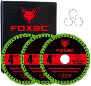 4-1/2 Inch Indestructible Multi-Material Cut Off Disc for Angle Grinders, 7/8" Arbor - 3 Pack 4-1/2 Inch Indestructible Multi-Material Cut Off Disc for Angle Grinders, 7/8" Arbor - 3 Pack