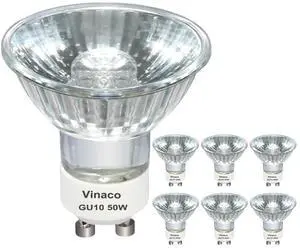 GU10+C 120V 50W Halogen Bulbs, 6Pack MR16 Dimmable for Candle Warmer | High Heat Output, Even Wax Melt, No-Flicker, Long Lasting, 2800K Warm White, Track, Recessed, Cabinet & Gallery Lights GU10+C 120V 50W Halogen Bulbs, 6Pack MR16 Dimmable for Candle Warmer | High Heat Output, Even Wax Melt, No-Flicker, Long Lasting, 2800K Warm White, Track, Recessed, Cabinet & Gallery Lights