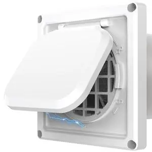 Dryer Vent Cover Outside 4 inch, Magnetic Door Design, Durable Airflow Vent with Lint Trap Screen, Thickened Material, 6 inch x 6 inch Size, White Dryer Vent Cover Outside 4 inch, Magnetic Door Design, Durable Airflow Vent with Lint Trap Screen, Thickened Material, 6 inch x 6 inch Size, White