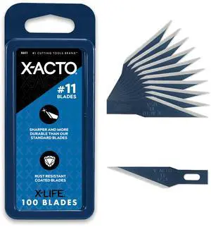Knife Blades, # 11 Blades, Classic Fine Point, Pack Of 100 - Sharp, Durable, For Cutting and Trimming Knife Blades, # 11 Blades, Classic Fine Point, Pack Of 100 - Sharp, Durable, For Cutting and Trimming