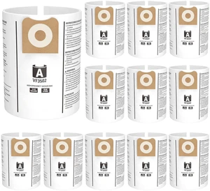 12 Pack 23743 VF3502 Vacuum Bags for Ridgid 12 to 16 Gallon Wet Dry Vacuums High Efficiency Replacement Filter Bags for Model WD1950 WD1956 WD1850 WD1851 RV2400HF WD1450 WD1680 WD1270 12 Pack 23743 VF3502 Vacuum Bags for Ridgid 12 to 16 Gallon Wet Dry Vacuums High Efficiency Replacement Filter Bags for Model WD1950 WD1956 WD1850 WD1851 RV2400HF WD1450 WD1680 WD1270