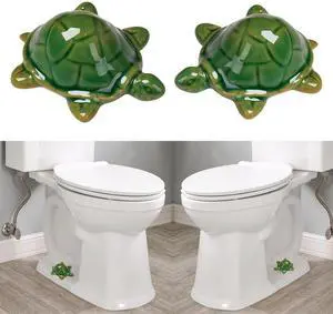 Toilet Bolt Caps, Decorative Toilet Bolt Covers, Ceramic Cute Frog Covers Toilet Bolts Bathroom Decor Easy Installation Set of 2 (2pcs Green Turtle) Toilet Bolt Caps, Decorative Toilet Bolt Covers, Ceramic Cute Frog Covers Toilet Bolts Bathroom Decor Easy Installation Set of 2 (2pcs Green Turtle)