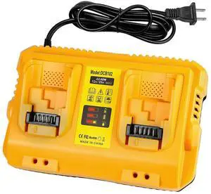 DCB102 20V MAX Battery Charger Replacement for Dewalt Battery Charger, 2 Port Charger Compatible with Dewalt 12V-20V Batteries DCB102 20V MAX Battery Charger Replacement for Dewalt Battery Charger, 2 Port Charger Compatible with Dewalt 12V-20V Batteries