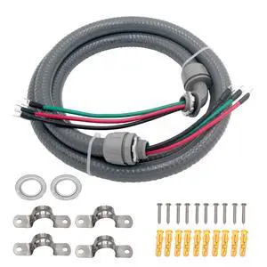 1/2Inch 3 Conductor 10 Gauge Electrical Wires Liquid Tight Conduit Wire with Ground Nonmetallic Flexible Conduits AC Disconnect Box Outdoor Electrical Whip Kit Power Whips Assembly(4FTx1/2Inch) 1/2Inch 3 Conductor 10 Gauge Electrical Wires Liquid Tight Conduit Wire with Ground Nonmetallic Flexible Conduits AC Disconnect Box Outdoor Electrical Whip Kit Power Whips Assembly(4FTx1/2Inch)