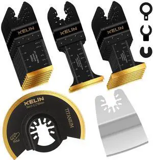 18PCS Titanium Oscillating Tool Blades, Universal Multitool Blades | Multi Tool Blades Stainless Steel Scraper,Semicircle for Light Metal Sheet Pipe and Wood (NOT for Star Lock Interface) 18PCS Titanium Oscillating Tool Blades, Universal Multitool Blades | Multi Tool Blades Stainless Steel Scraper,Semicircle for Light Metal Sheet Pipe and Wood (NOT for Star Lock Interface)