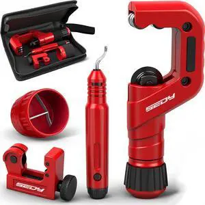 Ultimate Tube Cutter Set - Heavy Duty Pipe Cutter 3/16"-2" OD, Mini Tube Cutter 1/8"-7/8", Deburring Tool - for Copper, Aluminum, PVC Pipes - High-Quality Cutting & Deburring Tools for Professionals Ultimate Tube Cutter Set - Heavy Duty Pipe Cutter 3/16"-2" OD, Mini Tube Cutter 1/8"-7/8", Deburring Tool - for Copper, Aluminum, PVC Pipes - High-Quality Cutting & Deburring Tools for Professionals