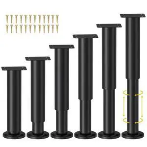 6 Pcs Adjustable Height Bed Support Legs for Bed Frame/Bed Center Slat, Metal Adjustable Furniture Legs 7.08-12.2 inch for Bed/Sofa/Cabinet/Couch/Dresser/Table, Heavy Bed Legs Replacement 6 Pcs Adjustable Height Bed Support Legs for Bed Frame/Bed Center Slat, Metal Adjustable Furniture Legs 7.08-12.2 inch for Bed/Sofa/Cabinet/Couch/Dresser/Table, Heavy Bed Legs Replacement