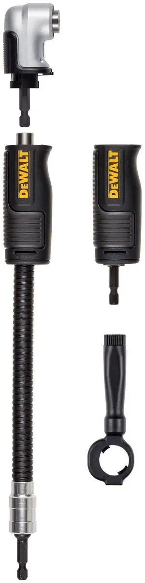 Right Angle Drill Attachment, 12 in 90 Degree Drill Adapter, Compact 4-in-1 Modular FLEXTORQ Impact Ready Straight Flexible Shaft (DWAMRASETFT) Right Angle Drill Attachment, 12 in 90 Degree Drill Adapter, Compact 4-in-1 Modular FLEXTORQ Impact Ready Straight Flexible Shaft (DWAMRASETFT)