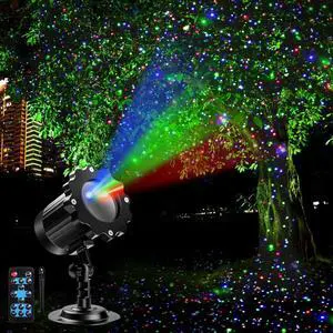 Outdoor RGB Laser Projector Lights 3 Color Starry Sky Firefly Effect | IP65 Moving Projection Light with Remote for Christmas Halloween Parties, Garden, Yard, New Year Holiday Landscape Decor Outdoor RGB Laser Projector Lights 3 Color Starry Sky Firefly Effect | IP65 Moving Projection Light with Remote for Christmas Halloween Parties, Garden, Yard, New Year Holiday Landscape Decor