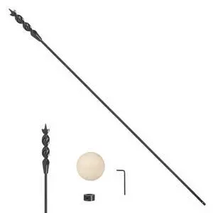 Flexible Drill Bit for Wire Pulling,3/4 x 54 in. Flex Auger Drill Bit | Guide Ball Kit Included; Black Steel Shaft, Auger Head, Fish-Eye Hole & 3-Flat Shank for Pulling Wires in Walls and Studs Flexible Drill Bit for Wire Pulling,3/4 x 54 in. Flex Auger Drill Bit | Guide Ball Kit Included; Black Steel Shaft, Auger Head, Fish-Eye Hole & 3-Flat Shank for Pulling Wires in Walls and Studs