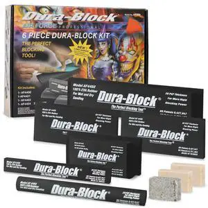 Set 6pc - Flexible EVA Foam Wet or Dry Autobody Sanding Blocks Kit for Automotive Bodywork Set 6pc - Flexible EVA Foam Wet or Dry Autobody Sanding Blocks Kit for Automotive Bodywork