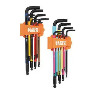 BLS18 Hex Key Wrench Set, Color Coded, SAE and Metric, Heat-Treated, L-Style, Long Arm and Ball End, 1/16-Inch to 3/8-Inch and 1.5 mm to 10 mm, 18-Piece BLS18 Hex Key Wrench Set, Color Coded, SAE and Metric, Heat-Treated, L-Style, Long Arm and Ball End, 1/16-Inch to 3/8-Inch and 1.5 mm to 10 mm, 18-Piece