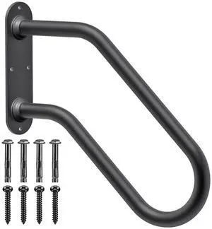 Heavy Duty Wall Mount Handrails for Indoor Outdoor 1-2 Steps | 1 Pack U-Shaped Non-Slip Grab Bars, Double Full Weld Structure, Stable Safety Railings, Ideal for Porch, Garage, Garden Stair Heavy Duty Wall Mount Handrails for Indoor Outdoor 1-2 Steps | 1 Pack U-Shaped Non-Slip Grab Bars, Double Full Weld Structure, Stable Safety Railings, Ideal for Porch, Garage, Garden Stair