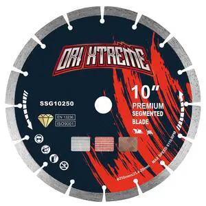 10 Inch Diamond Saw Blade, General Purpose Segmented Blade | Dry/Wet Cutting Concrete, Masonry, Brick, Block, 7/8"-5/8" Arbor 10 Inch Diamond Saw Blade, General Purpose Segmented Blade | Dry/Wet Cutting Concrete, Masonry, Brick, Block, 7/8"-5/8" Arbor