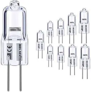 G4 Halogen Bulb 12V 10W 2800K Warm White for Cabinet Lighting | 10PCS, 150LM High Output, NO Flicker, High CRI100, Long Lasting Dimmable G4 Bi-pin Base, for Chandelier, Landscape Lighting G4 Halogen Bulb 12V 10W 2800K Warm White for Cabinet Lighting | 10PCS, 150LM High Output, NO Flicker, High CRI100, Long Lasting Dimmable G4 Bi-pin Base, for Chandelier, Landscape Lighting