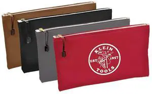 5141 Zipper Tool Bag, Tool Pouch, Bank Deposit Canvas Utility Bag, 12.5 x 7-Inch, Brown/Black/Gray/Red 4-Pack 5141 Zipper Tool Bag, Tool Pouch, Bank Deposit Canvas Utility Bag, 12.5 x 7-Inch, Brown/Black/Gray/Red 4-Pack