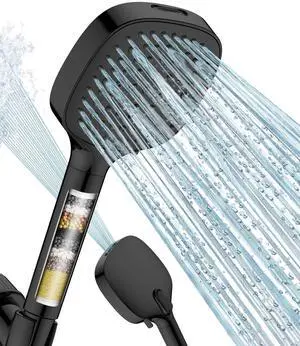 Filtered Shower Head with Handheld, 7 Modes High Pressure Handheld Showerhead with Filters, Detachable Shower Heads Water Softener Filters Beads for Hard Water - Remove Chlorine & Heavy Metals Filtered Shower Head with Handheld, 7 Modes High Pressure Handheld Showerhead with Filters, Detachable Shower Heads Water Softener Filters Beads for Hard Water - Remove Chlorine & Heavy Metals