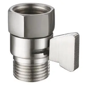 Shower Valve Brushed Nickel, Flow Adjuster Restrictor Shut Off | Robust Brass Water Flow Regulator G 1/2, Control Water Volume Pressure Reducer for Handheld Shower or Bidet Sprayer Shower Valve Brushed Nickel, Flow Adjuster Restrictor Shut Off | Robust Brass Water Flow Regulator G 1/2, Control Water Volume Pressure Reducer for Handheld Shower or Bidet Sprayer