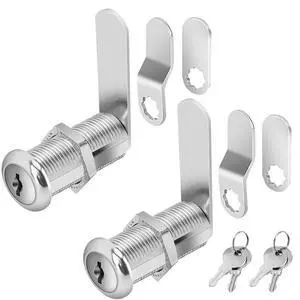 Cabinet Locks with Keys, 1-1/2" Long Cam Locks keyed Alike, Cabinet Cam Lock Set for Cabinets, RV Storage, Tool Box, Thick Drawer, Zinc Alloy (2 Pack, 1-1/2 Inch) Cabinet Locks with Keys, 1-1/2" Long Cam Locks keyed Alike, Cabinet Cam Lock Set for Cabinets, RV Storage, Tool Box, Thick Drawer, Zinc Alloy (2 Pack, 1-1/2 Inch)