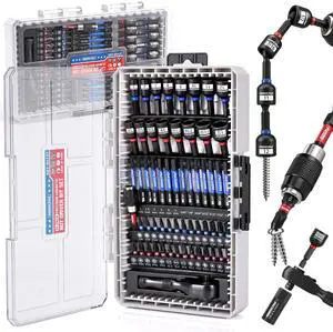 59-Piece Magnetic Nut Driver Bit Set, SAE and Metric Nut Drivers with Screwdriver Bits, Ratchet Wrench, Quick-Change Bit Holder and Storage Case for Automotive Repair, Home Repair and DIY Projects 59-Piece Magnetic Nut Driver Bit Set, SAE and Metric Nut Drivers with Screwdriver Bits, Ratchet Wrench, Quick-Change Bit Holder and Storage Case for Automotive Repair, Home Repair and DIY Projects