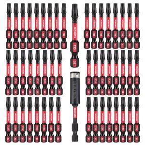 50 Pieces T25 2 In. Impact Tough Magnetic #25 Torx Head Power Bits, S2 Alloy Steel T25 Screwdriver Bits Set with 1Pcs Impact Bit Holder 50 Pieces T25 2 In. Impact Tough Magnetic #25 Torx Head Power Bits, S2 Alloy Steel T25 Screwdriver Bits Set with 1Pcs Impact Bit Holder